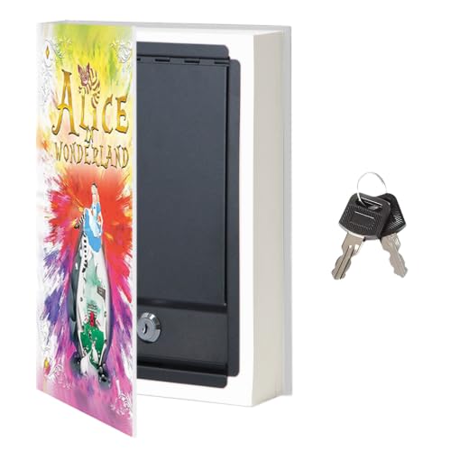 KASLVOX Alice in Wonderland Book Safe (Large, Key Lock)