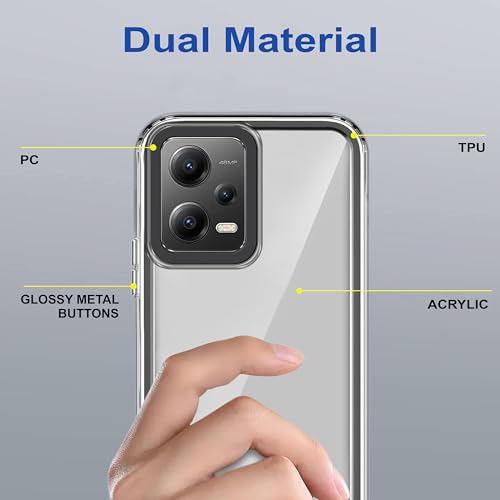 Zapcase Back Case Cover for Mi Redmi Note 12 5G / Poco X5 5G | Compatible for Mi Redmi Note 12 5G / Poco X5 5G Back Cover | Case Cover with Camera Protection | (TPU + PC | Translucent Black) - Image 7