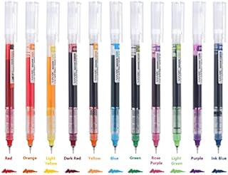 GHHFKGL 11 Pcs Rollerball pen, 0.5 mm Multicolor Gel Pen Quick-Drying Ink Extra Fine Point Pens for Adult Writing Note Taking School & Office Supplies (11)