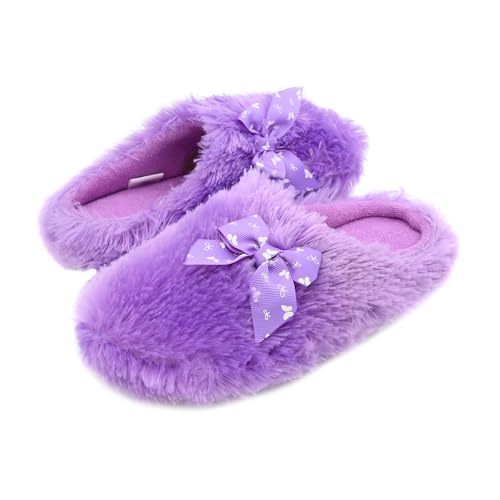 Pantoufles d'intérieur pelucheuses pour filles haut de gamme Onmygogo