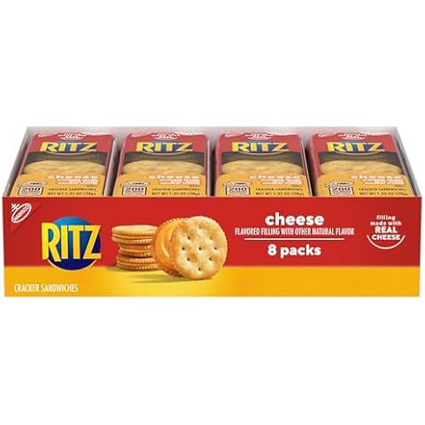 RITZ Cheese Sandwich Crackers, 8 Snack Packs (6 Crackers Per Pack) Cover