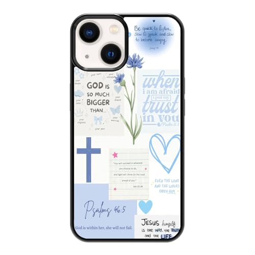qizjio Bible Verse Phone Case Shockproof Protective Christian Jesus Phone Cases for iPhone 13/14