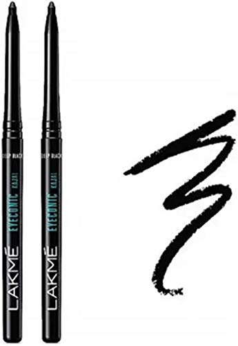 LAKMÉ Eyeconic Kajal Twin Pack (Deep Black, Matte Finish, 1.4 G Pencil, Multicolor