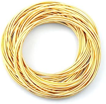 Gold Guitar String Coil Bracelets Stack Stainless Steel Set Layered Thin