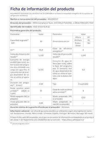 Bauknecht BSIO 3T223 PE X Vollintegrierter Geschirrspüler/ 45 cm Breite/ PowerClean / Hygieneprogamm / MultiZone / Vollwasserschutz