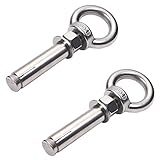 MroMax Expansion Lifting Eyebolt M12x90mm Eye Ring Bolt 5.12' Length 304 Stainless Steel Expansion...
