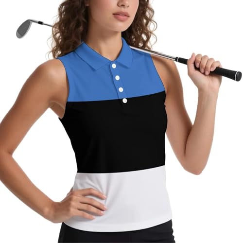 Camisa polo de golf para mujer ropa deportiva transpirable ajustada con botones 5