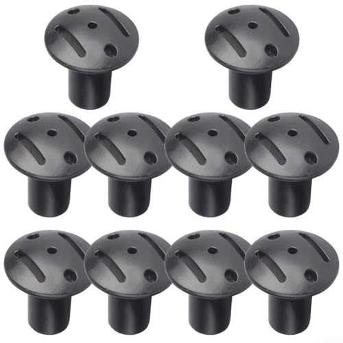 Jotekonoby Bootszeltstangenkappen für Zelte mit Baldachin, Camping-Abdeckungen, pannensichere ABS-Spitzen, 4 Stück/10 Stück, rostfrei, rutschfester Griff für Trekking Po (10 Stück)