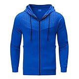 Sumeiwilly Sweater Herren Ohne Kapuze Verdickung Langarm mit Taschen Sweater Herren Pulli Lose Strickpullover Hoodie Übergangsmantel Sweatshirt Kordelzug Casual Winter Kapuzenpullover