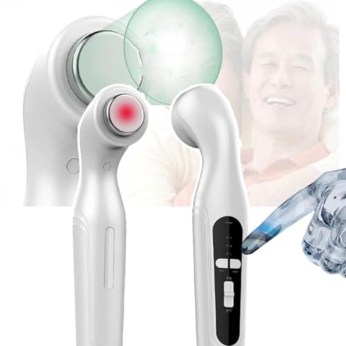 Portable Ultrasound Therapy Device, 1-3MHz Professional Ultrasound Physical Therapy Machine with 15-Minute Timer, 3 Intensity Levels, 4cm² Treatment Area, 42°C Overheat Protection, White