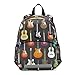 Kinder-Rucksack mit Musikmuster, Motiv: Gitarre, klein, Kleinkinder-Rucksack, Grundschultaschen, 27 x 15 x 32 cm, für Jungen und Mädchen