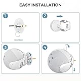KSIEE Universal Speaker Mount, Round Shelf Organizer for Echo Dot 5th/4th Gen, Google Nest, Space-Saving Holder with Reserved Charging Port (White) - Image 5