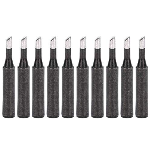 10 puntas de hierro para soldar con energía solar, herramienta de hardware de tipo calor interno negro para soldar 900M‑T‑4C para terminales gruesos de área de soldadura grande