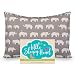 Little Sleepy Head Toddler Pillowcase - Organic Collection (Happy Elephants - Gray)