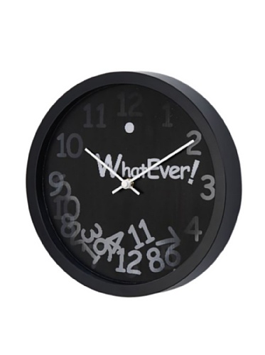 Falling Numbers Wall Clock, Black