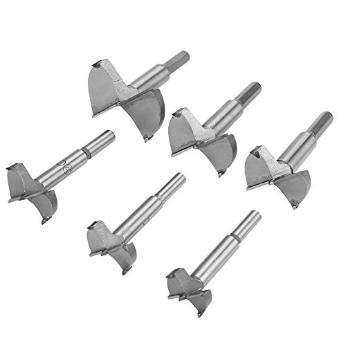 Haofy Jeu de Forets à Bois, Outil à Mèche Plate en Acier Haute Résistance pour un Perçage Facile du Bois 6 Pièces, Amateurs de Bricolage
