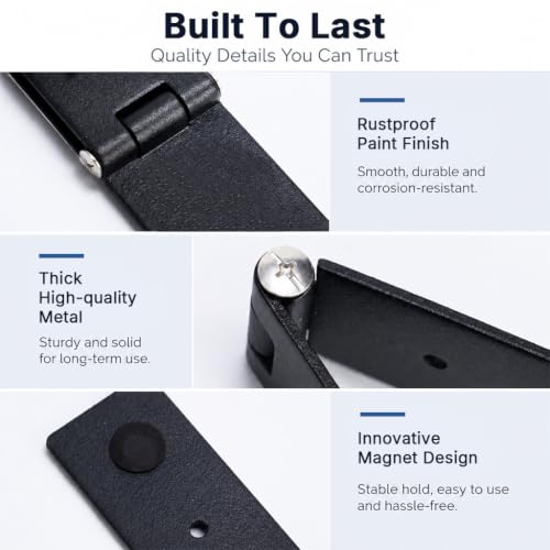 Image of HASTHIP Metal Kickdown Door Stopper for Home Heavy Flip Down Gate Stop