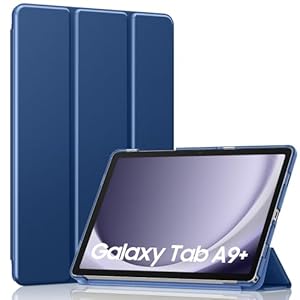 MoKo Funda para Galaxy Tab A9 Plus/A9+ de 11 pulgadas 2023, carcasa trasera translúcida de policarbonato duro delgado para Galaxy Tab A9 Plus Tablet SM-X210/X216/X218, encendido y apagado automático