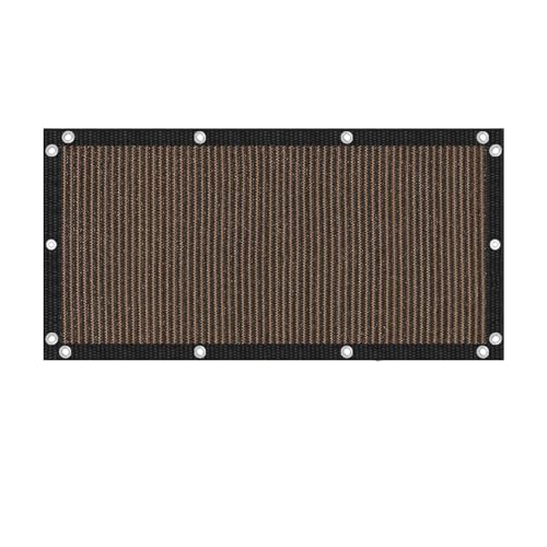 VICLLAX 90% Shade Fabric Sun Shade Cloth with Reinforced Grommets, Outdoor Sun Screen Fabric for Outdoor Patio Garden Pergola Cover Canopy 5x6 FT, Mocha