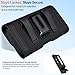 COANJIUO Phone Holster with Belt Clip Strong Magnetic Closure Nylon & Leather for iPhone Pro Max, Plus 17 16 15 14 13 12 16e, Samsung Galaxy Plus, FE S25 S24 S23 S22, L-Black