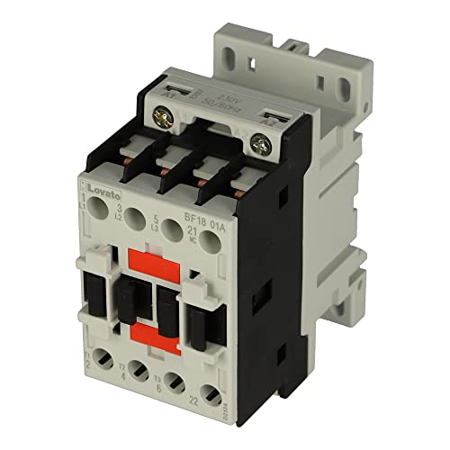 BF1801A230 Contactor: 3-Pole NO x3 Auxiliary Contacts: NC 230VAC 18A DIN Lovato
