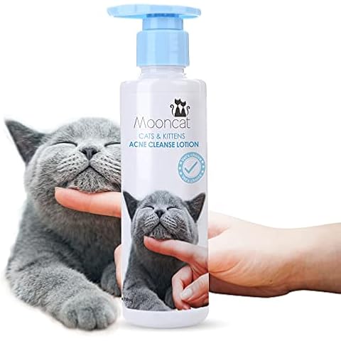 Mooncat Kitten & Cat Acne Chin Treatment | First Cuztomized Cat Acne Cleanse Lotion | Pionner in Cat Care Stuff | Concentrated Solution for Cat Chin & Tail | Prevention for Cats Acne -5 fl oz(150ml) Cover