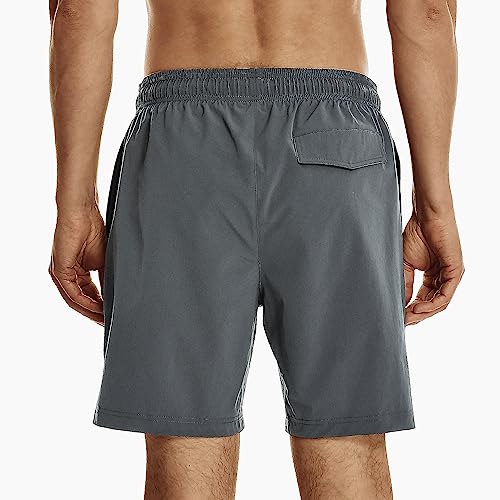 Image of HODOSPORTS Mens Swim Trunks 7 inch Quick-Dry Swim Shorts with Mesh Lining and Pockets