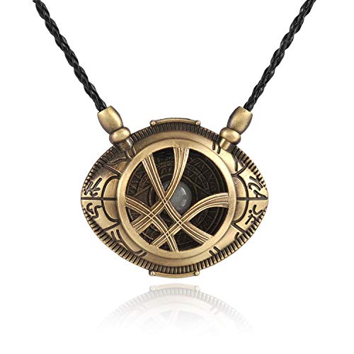 XOFOAO Doctor Strange Necklace Eye of Agamotto Costume Prop Stone Pendant Glow in The Dark