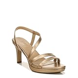 Naturalizer Womens Brenta Heeled Sandal Bronze Pearl 8 M