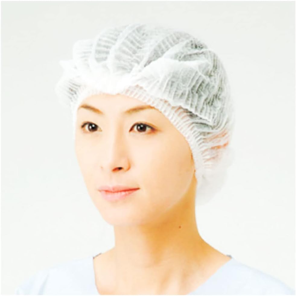 【幕張文具4A】モブキャップ ネオV フリーサイズ ホワイト 100枚入&times;12個セット