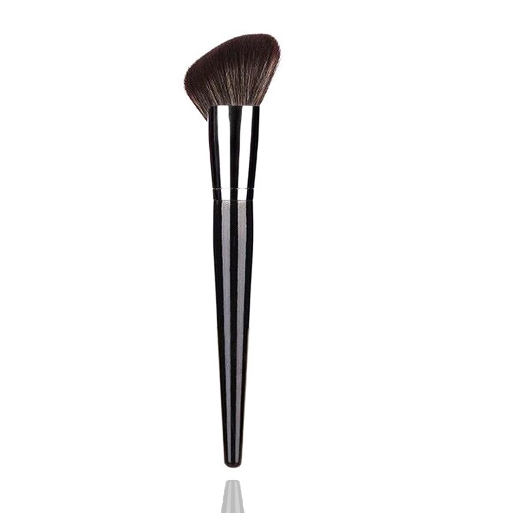 Angled Blush Brush,Large Powder Mineral Brush,Foundation Makeup Brush,Powder and Blush Brush for Daily Makeup (Black)