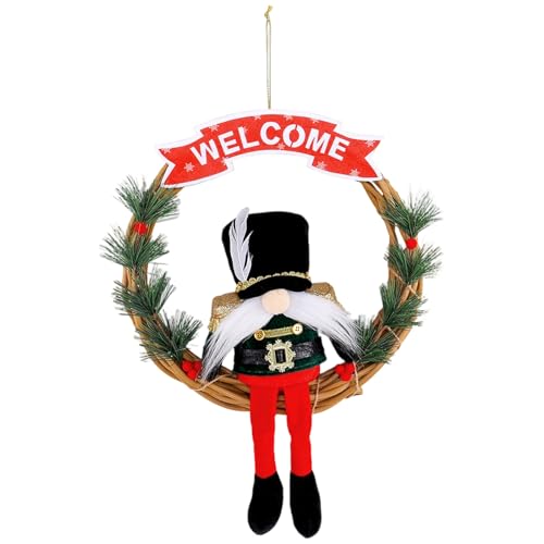 ZWTPGKRD Corona interactiva de día festivo que incluye relleno de figura de soldado de algodón para padres e hijos, actividades artesanales de temporada, guirnaldas de alambre de hierro