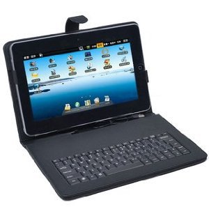 iRulu Retractable Artificial Leather Case & USB Keyboard for 7 inch 16:9 Android Tablet PC