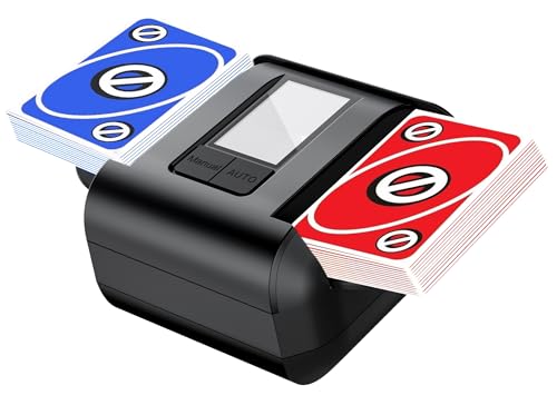 AVUMDA Mélangeur de Cartes Automatique, Mélangeur de Carte pour 1-2 Ponts Mode Auto et Manuel Rechargeable 2000 mAh Faible Bruit pour Poker, UNO, Blackjack,...