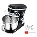 VEVOR Stand Mixer, 5QT Dough Mixer, 10+P Speeds Tilt-head Food Mixer, Kitchen Mixer with Stainless Steel Bowl, Dough Hook, Wire Whip, Beater, Scraper, Household Stand Mixer for Baking Mixing, Black