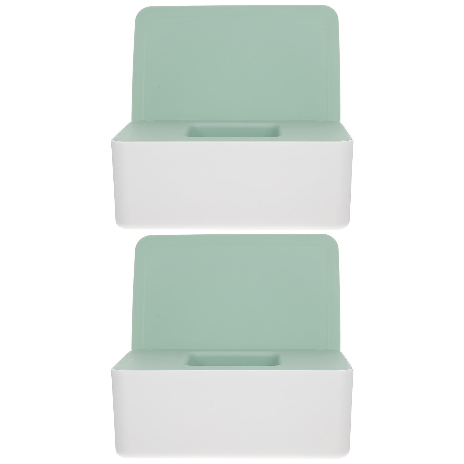 OUNONA 2 dispensadores de toallitas húmedas para baño - Contenedor de almacenamiento de pañuelos recargable para mantenerlos frescos y húmedos - Organizador de toallitas para el hogar, la oficina y