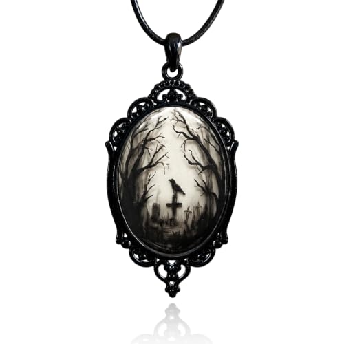 Halloween Collier pour Femme, Réglable Vintage Gothique Collier，B | Halloween Gothic Schmuck, Gothic Vintage Halskette pour Halloween, Carnaval, Cosplay