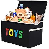VICTOR'S Kids Toy Box Chest - Extra Large Lightweight Collapsible Toy Storage Organizer Boxes Bins B