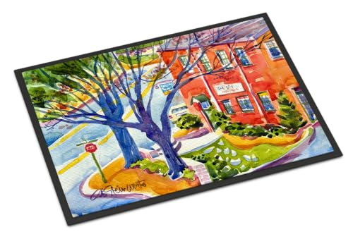 Caroline's Treasures 6057JMAT Harbour Doormat 24x36 Front Door Mat Indoor Outdoor Rugs for Entryway, Non Slip Washable Low Pile, 24H X 36W