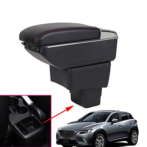 Reposabrazos para CX-3 Cx3 Center Console Storage Box 2014-2019 (con USB)