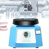 Rüttelplatte Gipsrüttler, 70W 220V Einstellbare Dental Rüttler mit Antivibrationsfüße, Round Elektrisch Lab Oszillator für Dentalformen, Gummiformung, Labor & Casting, Blau