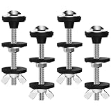 4PCS Universal Toilet Seat Bolts Kit, Heavy Duty Toilet Tank Bolts Replacement, Waterproof Stainless Steel Toilet Seat Screws and Rubber Washers Gaskets with Extra Long Nut