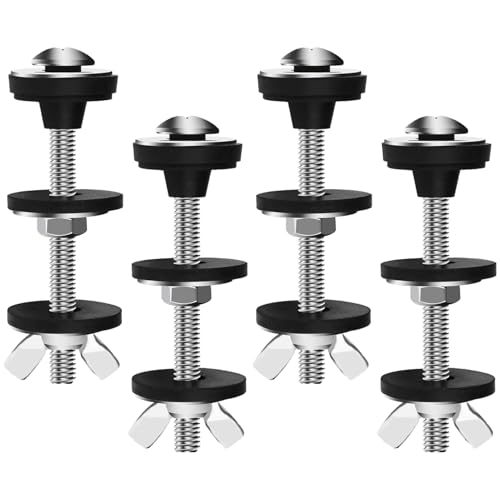 4PCS Universal Toilet Seat Bolts Kit, Heavy Duty Toilet Tank Bolts Replacement, Waterproof Stainless...