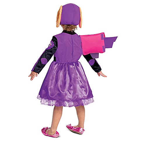 Paw Patrol Skye Costume Hat And Jumpsuit For Girls, Deluxe Paw Patrol Movie Character Outfit With Badge, Toddler Size Medium (3T-4T) Multicolored #TOP2