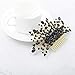 Yalice Bridal Wedding Hair Comb Black Rhinestone Hair Side Combs Accessories Headdress for Women and Girls (Gold)