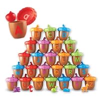 Learning Resources Alphabet Acorns Activity Set, Homeschool, Visual & Tactile Learning Toy, 78 Pieces, Easter Basket Gifts, for Kids, Ages 3+