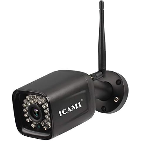 ICAMI Wireless Security Camera Outdoor 1080p WiFi Waterproof SD Card with Remote View Two-Way-Audio Motion Detection Cover