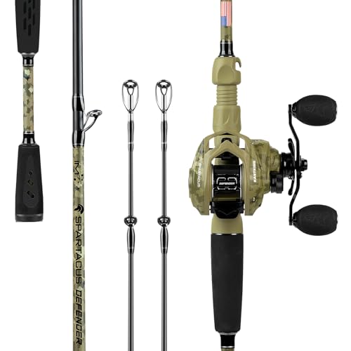 KastKing Spartacus Defender Twin-tip Fishing Rod & Reel Combo, 6ft, M, Right Handed Reel