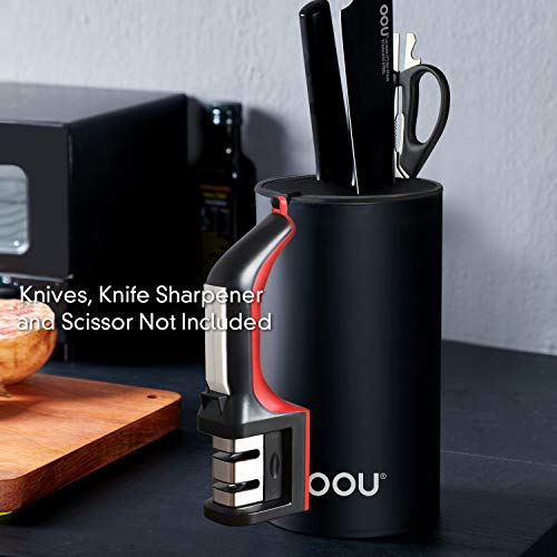 Universal Knife Block Holder, Knife Holder Without Knives,Detachable For Easy Cleaning, Round Knife Holder For Safe, Space Saver Knife Storage,Unique Design Slot To Protect Blades #TOP3