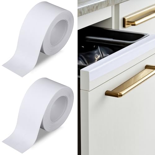 Comparison: Best White Colors For Kitchen Cabinets 8 2 Rolls PVC Soft Cabinet Edge Protector for Kitchen Cabinets,Waterproof Self-Adhesive Cabinet Protector Tape for Edge Protector White